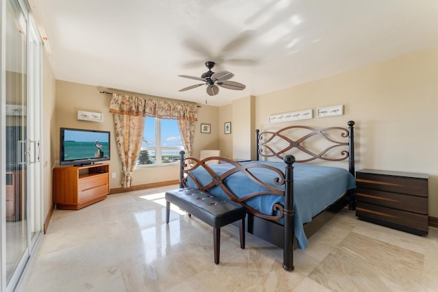 bedroom with ceiling fan