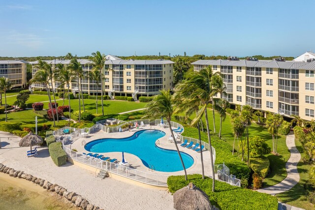 view of pool with a patio