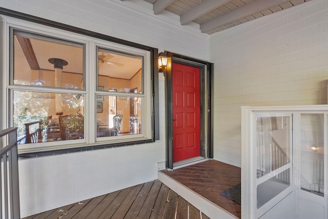 view of doorway to property