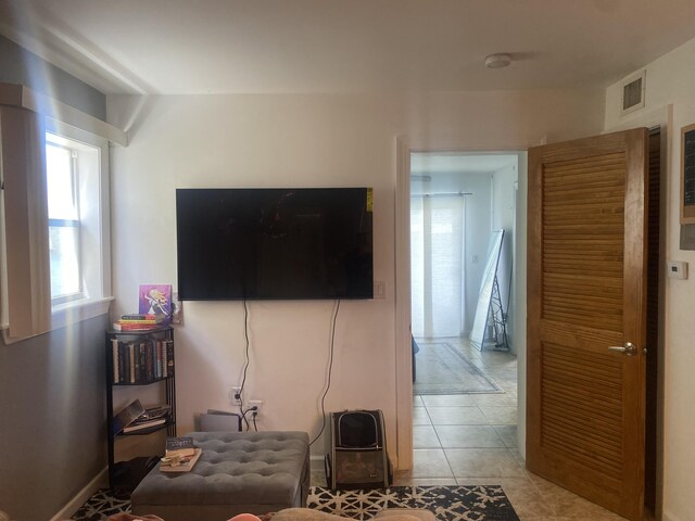 view of tiled living room