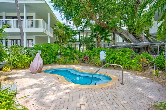 view of pool with a patio