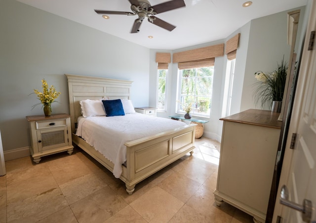 33 Cypress Ave, Key Haven, FL 33040 - bedroom featuring recessed lighting and a ceiling fan