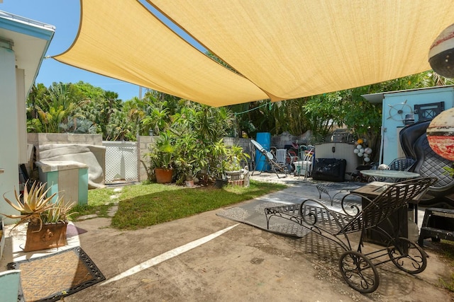1302 11th St, Key West, FL 33040 - fenced backyard with a patio area
