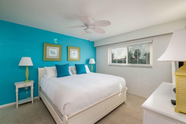 389 N Anglers Dr Unit 204, Marathon, FL 33050 - bedroom featuring ceiling fan, baseboards, and carpet flooring