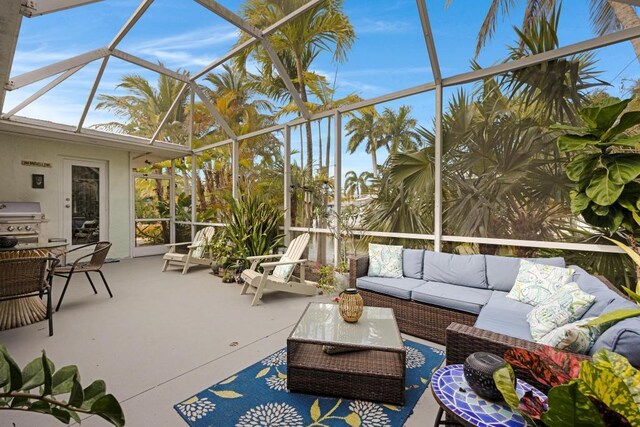 sunroom with a healthy amount of sunlight