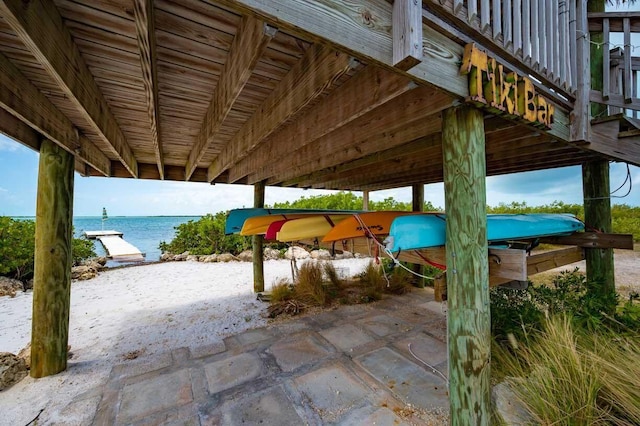 4500 Filer Cove Rd, Big Torch, FL 33042 - view of patio with a water view
