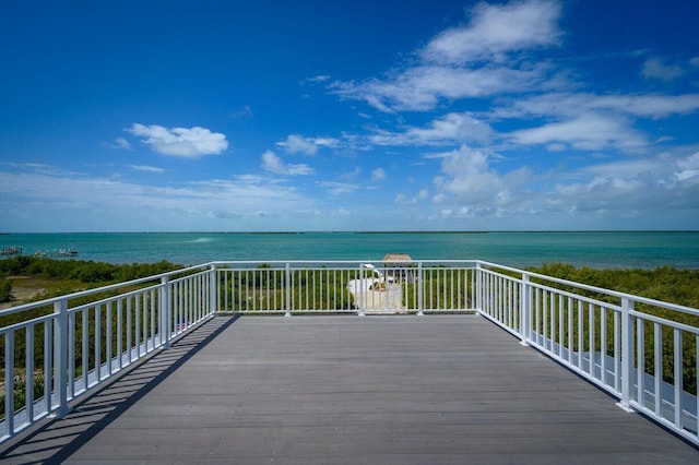 4500 Filer Cove Rd, Big Torch, FL 33042 - wooden terrace featuring a water view
