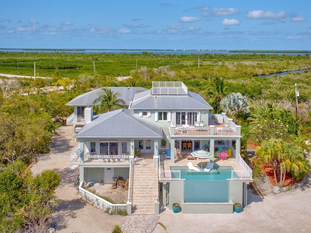 4500 Filer Cove Rd, Big Torch, FL 33042 - aerial view of property and surrounding area with a nearby body of water and a pool