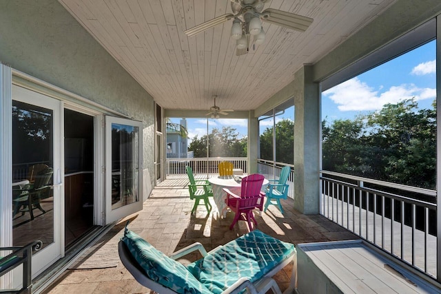 4500 Filer Cove Rd, Big Torch, FL 33042 - sunroom / solarium featuring a ceiling fan