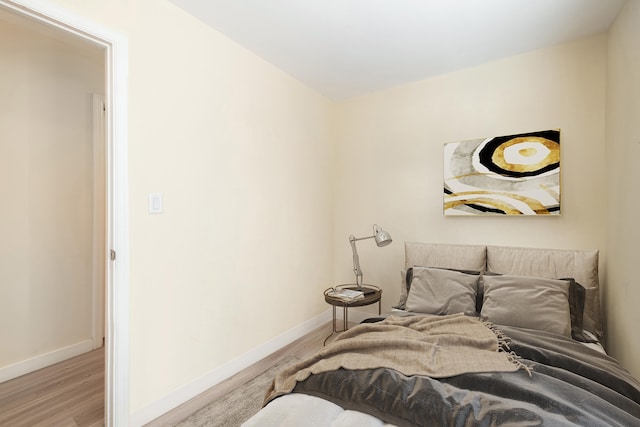 bedroom featuring light hardwood / wood-style flooring