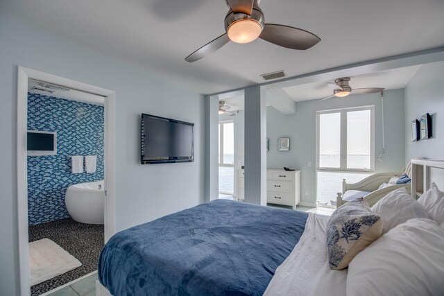 bedroom with ceiling fan