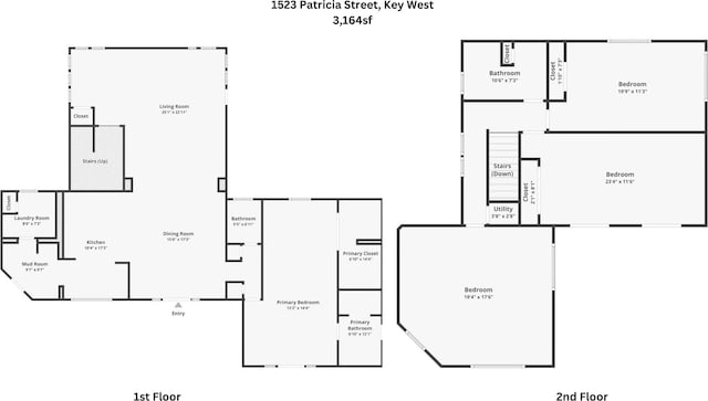 1523 Patricia St, Key West, FL 33040 - view of home floor plan