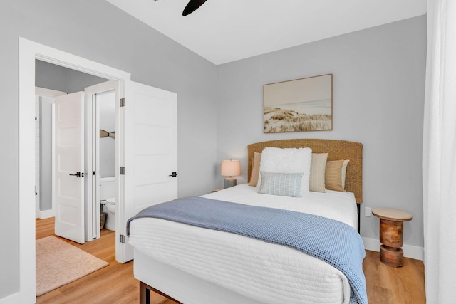 949 24th St, Ocean, Marathon, FL 33050 - bedroom with light wood-style floors and ceiling fan