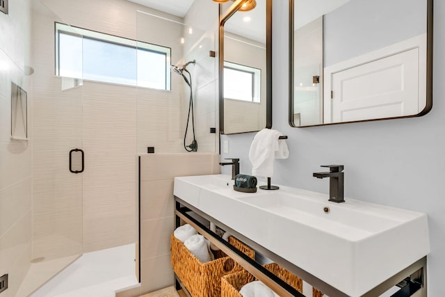 949 24th St, Ocean, Marathon, FL 33050 - bathroom with a shower stall and double vanity
