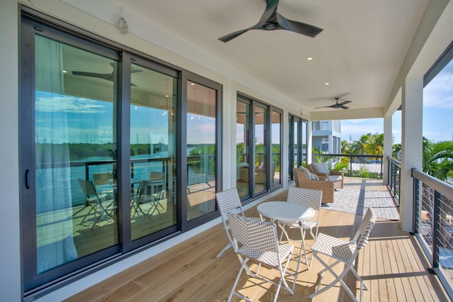 949 24th St, Ocean, Marathon, FL 33050 - deck featuring a ceiling fan