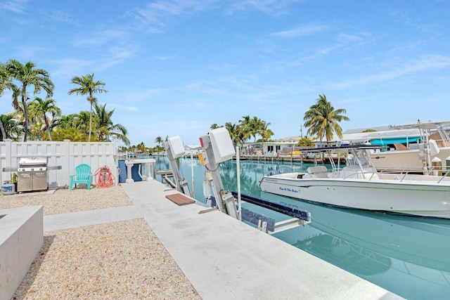 150 10th St, Key Colony, FL 33051 - dock area with boat lift and a water view