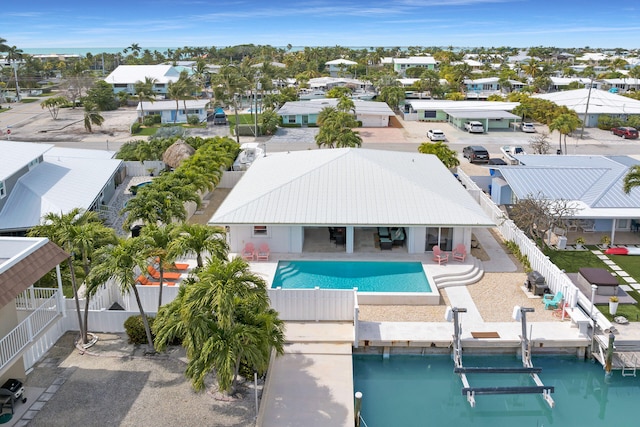 150 10th St, Key Colony, FL 33051 - aerial view of residential area with a pool