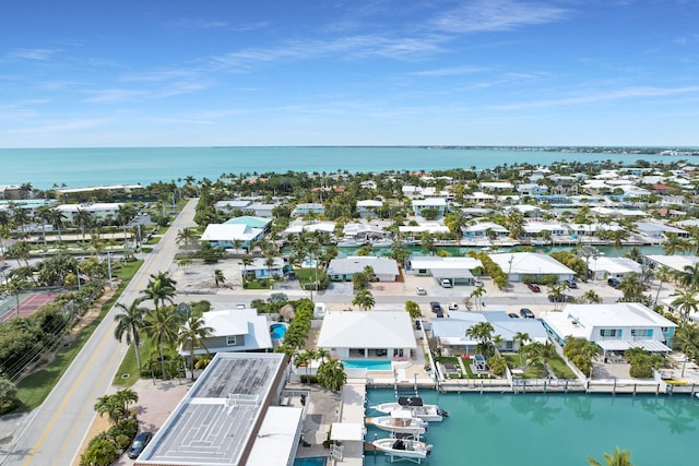 150 10th St, Key Colony, FL 33051 - aerial perspective of suburban area with a nearby body of water