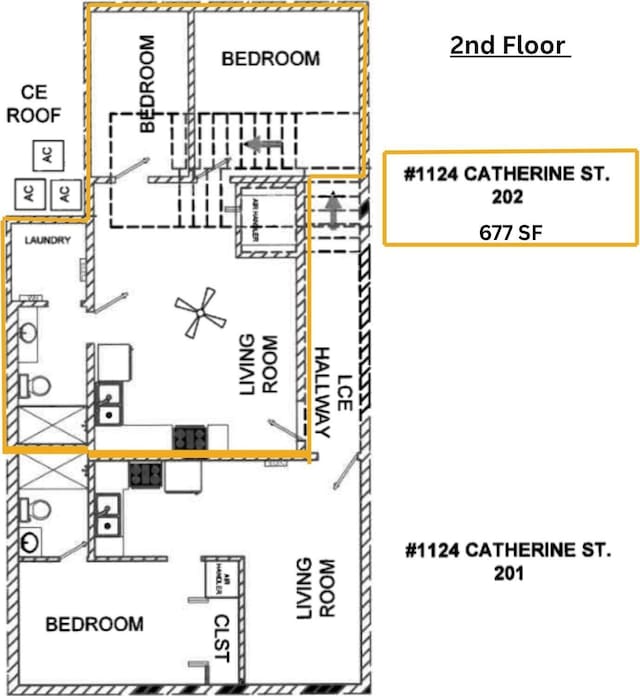 1124 Catherine St Unit 202, Key West, FL 33040 - survey map / technical document