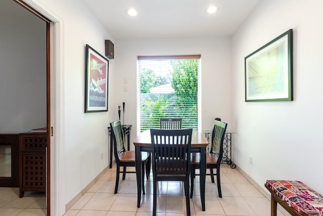 1110 Johnson St, Key West, FL 33040 - dining area featuring recessed lighting, light tile patterned floors, and baseboards
