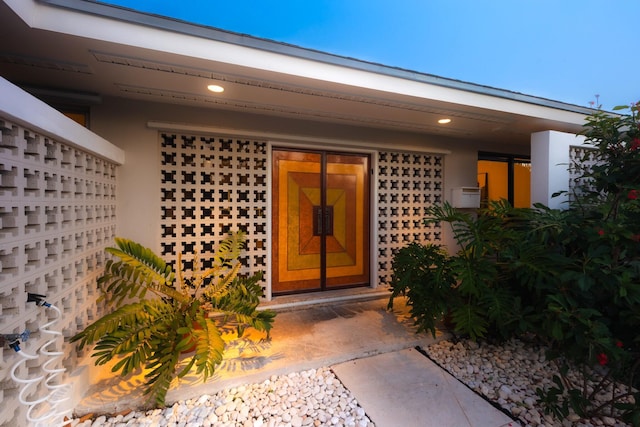 1110 Johnson St, Key West, FL 33040 - property entrance featuring stucco siding