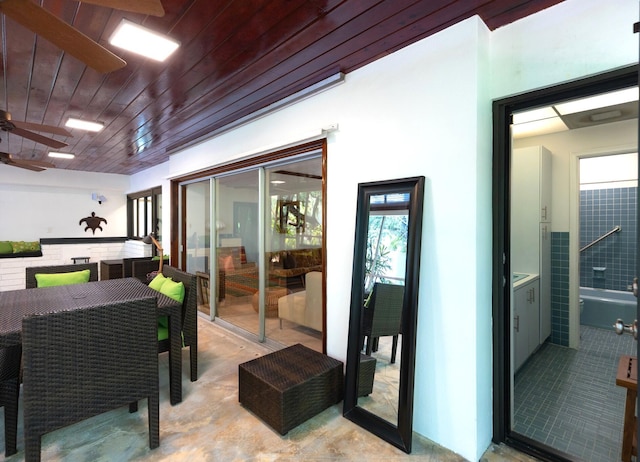 1110 Johnson St, Key West, FL 33040 - view of patio / terrace featuring a ceiling fan and outdoor dining space