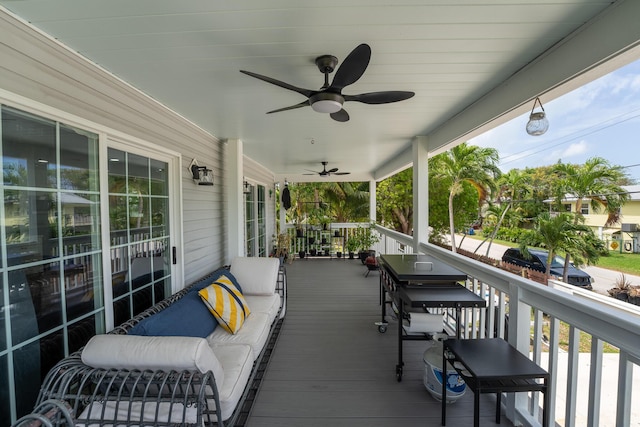 45 1st St, Big Coppitt, FL 33040 - deck with covered porch and ceiling fan