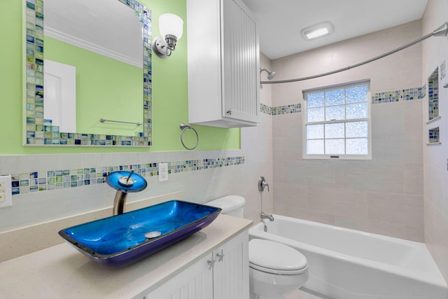 1514 Shaw Dr, Key Largo, FL 33037 - bathroom featuring tile walls, shower / washtub combination, and vanity