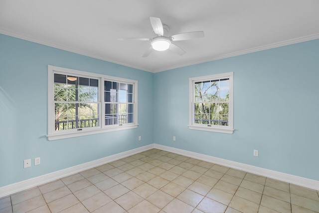 1514 Shaw Dr, Key Largo, FL 33037 - unfurnished room featuring ornamental molding and ceiling fan