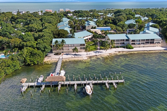 exterior space featuring a water view