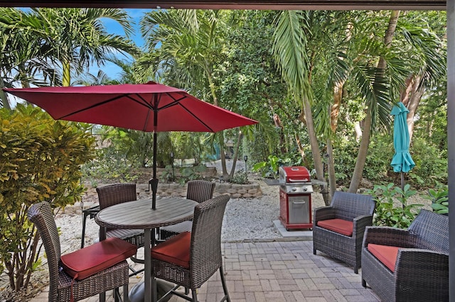 view of patio / terrace featuring grilling area