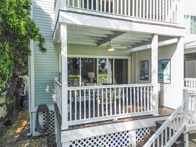 11 Kestral Way, Key West, FL 33040 - exterior space with ceiling fan