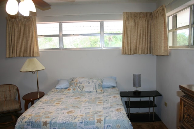 bedroom with ceiling fan