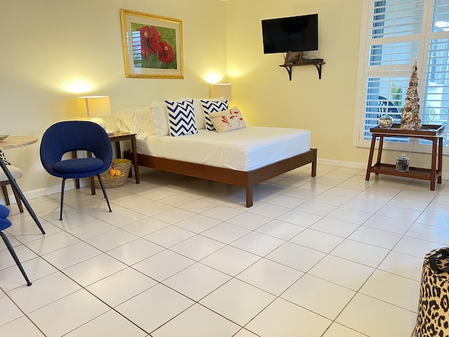 view of tiled bedroom