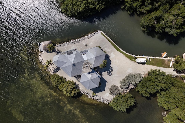 aerial overview of property's location with a nearby body of water