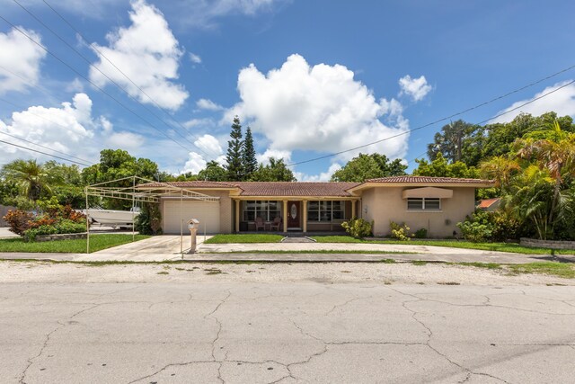 view of front of home featuring a garage