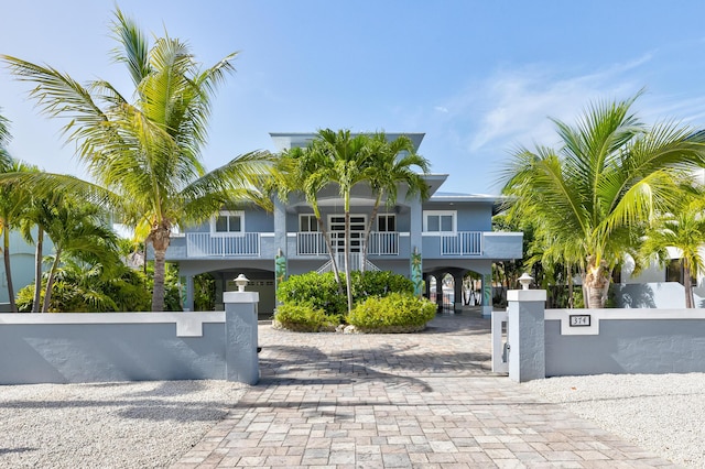 view of raised beach house