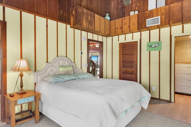 bedroom featuring light wood-type flooring