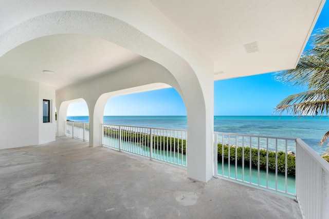 228 W Seaview Cir, Duck, FL 33050 - view of patio / terrace featuring a balcony and a water view