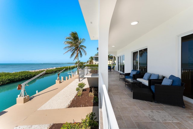 228 W Seaview Cir, Duck, FL 33050 - view of patio with a water view