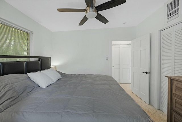 bedroom with ceiling fan