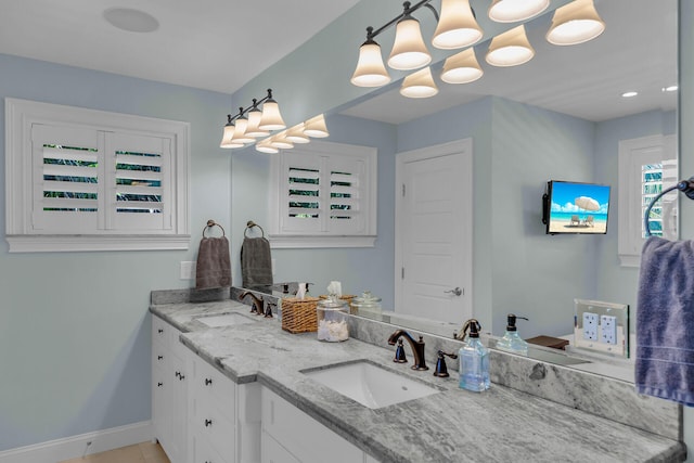 bathroom featuring vanity