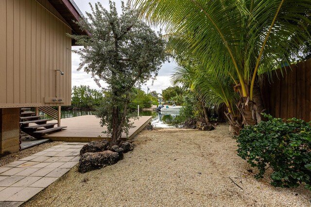 view of yard with a deck