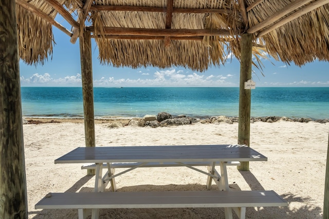 water view featuring a beach view