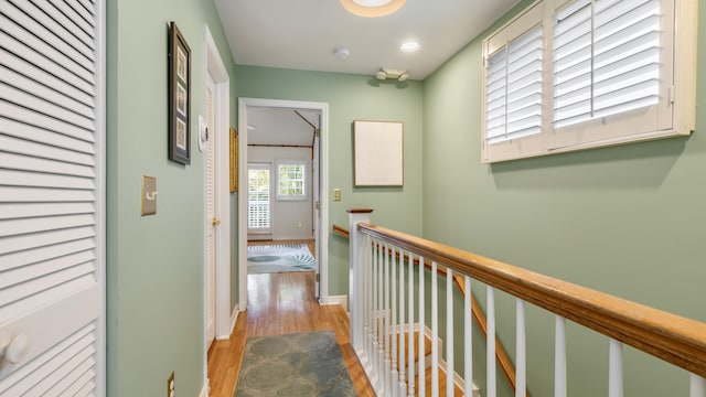 corridor featuring light hardwood / wood-style floors