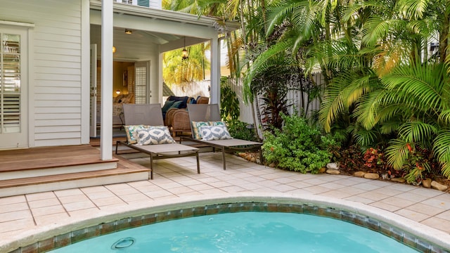 view of pool with a patio