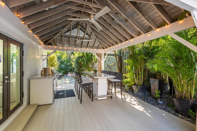 1511 S Street, Key West, FL 33040 - wooden deck with a gazebo