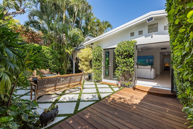 1511 S Street, Key West, FL 33040 - deck featuring a patio and french doors