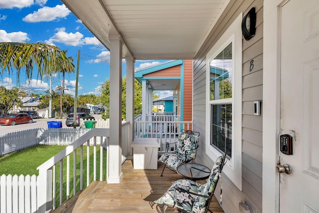 balcony with a porch