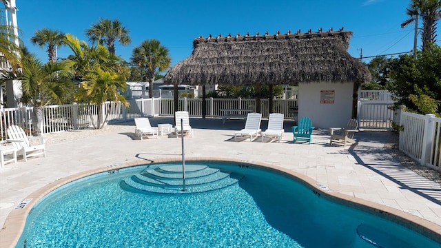 view of pool with a patio area